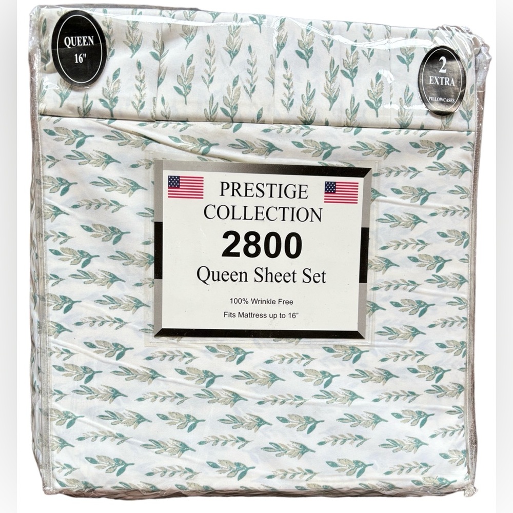 Set of 6, 2800 Luxury Soft Microfiber 100% Wrinkle Free Queen Bed Sheets.